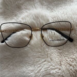 Dolce & Gabbana Black and Gold Glasses with Classic Design